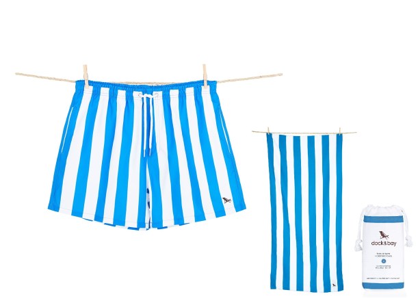 Dock and Bay, Shorts Cabana - Bondi Blue, US$40, dockandbay.com
