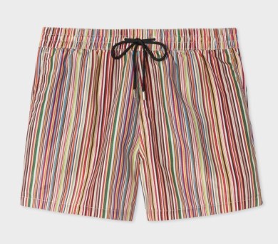 Mens Signature Stripe Print Swim Shorts, £95, paulsmith.com