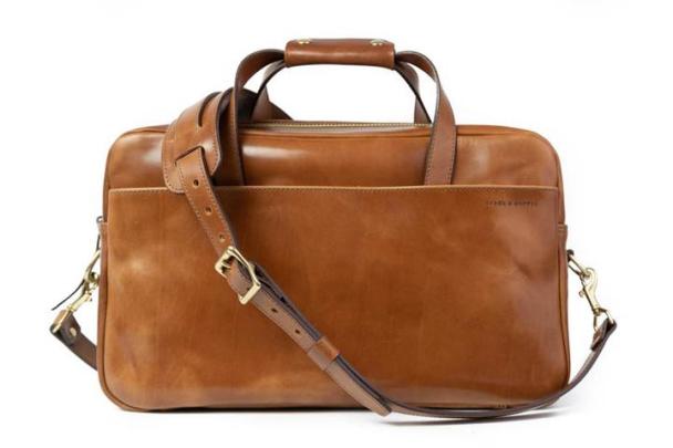 Buck Brown Harness Leather Briefcase. £485. stockandbarrelco.com
